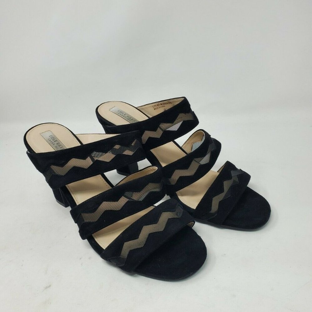 Cole Haan Black Suede Emilia Sandal (8) - Picture 4 of 7